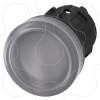 Imagem de Sinalizador luminoso 22mm redondo plastico branco lente plano