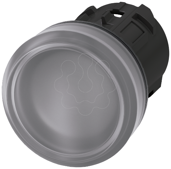 Imagem de Sinalizador luminoso 22mm redondo plastico branco lente plano