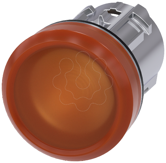 Imagem de Sinalizador luminoso 22mm redondo plastico transparente lente plano