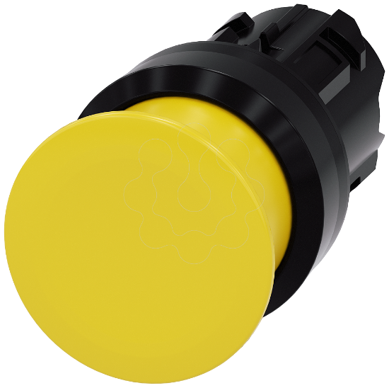 Imagem de Botão cogumelo, 22mm, redondo, plástico, verde, 30mm