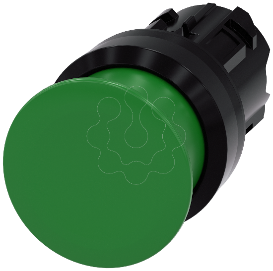 Imagem de Botão cogumelo, 22mm, redondo, plástico, vermelho