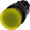 Imagem de Botão cogumelo, iluminado, 22mm, redondo, plástico, verde, 30mm