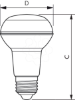 Imagem de CoreProLEDspot D 4.5-60W R63 E27 827 36D