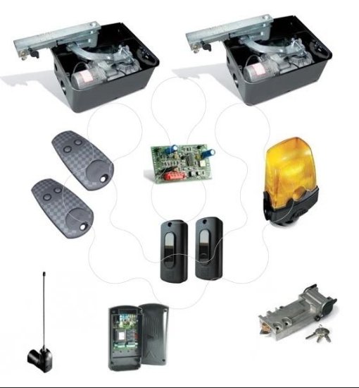 Imagem de KIT 001U1910ML - Automatismo portões de batente 2 folhas
