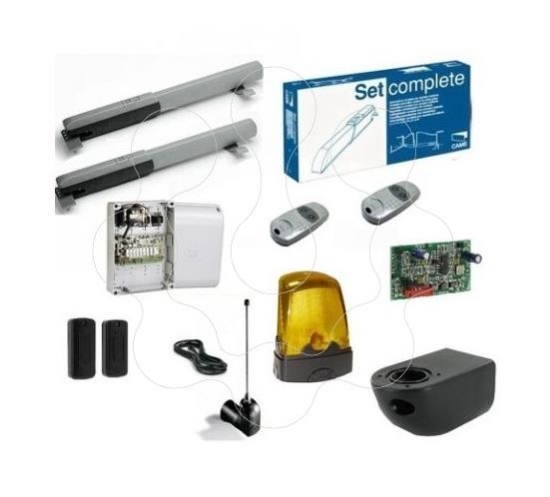 Imagem de KIT PORTAS BATENTE 230V AC 2 FOLHAS (MAX 3MTS P/ FOLHA)