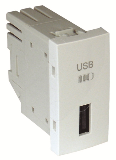 Imagem de CARREGADOR USB TIPO A - 1 MÓD PRETO MATE