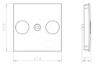 Imagem de Centro para Tomada Multimarcas R-TV - 2 mód branco