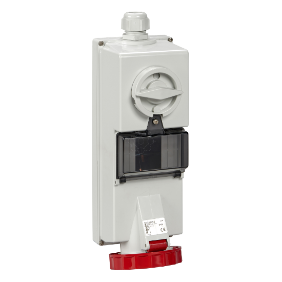 Imagem de Isoblock interlocked socket - 32 A - 3P + E - 380...415 V AC - IP65 - wall