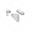 Imagem de Conector de alimentacao CC - angulo direito