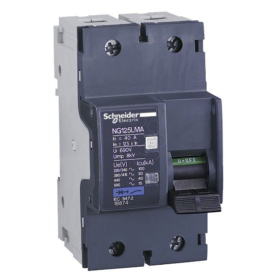 Imagem de Miniature circuit breaker Acti9 NG125LMA 2P 25 A MA curve 50 kA IEC 60947 2