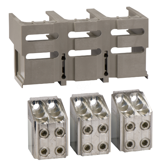Imagem de 3 bornes de repartição + 1 tapa bornes para 4 cabos 240 mm2   3P