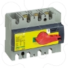 Imagem de switch disconnector Compact INS100  100 A with red rotary handle and yellow front 3 poles