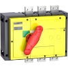 Imagem de switch disconnector Compact INS1250 1250A with red rotary handle and yellow front 3 poles