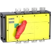 Imagem de switch disconnector Compact INS1250 1250A with red rotary handle and yellow front 4 poles