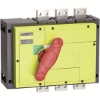 Imagem de switch disconnector Compact INS1250 1250A with red rotary handle and yellow front 3 poles