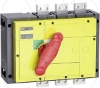 Imagem de switch disconnector Compact INS1250 1250A with red rotary handle and yellow front 3 poles