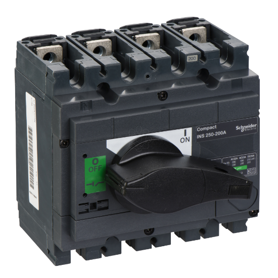 Imagem de interruptor seccionador Interpact INS250 - 200 A - 4 polos