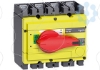 Imagem de interruptor seccionador Interpact INS250 4P punho vermelho/face frontal amarela