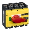Imagem de interruptor seccionador Interpact INS250 4P punho vermelho/face frontal amarela