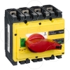 Imagem de interruptor seccionador Interpact INS250 4P punho vermelho/face frontal amarela