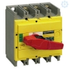 Imagem de interruptor seccionador Interpact INS250 3P punho vermelho/face frontal amarela