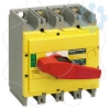 Imagem de interruptor seccionador Interpact INS250 3P punho vermelho/face frontal amarela