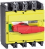Imagem de interruptor seccionador Interpact INS400 3P punho vermelho/face frontal amarela