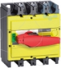 Imagem de interruptor seccionador Interpact INS400 3P punho vermelho/face frontal amarela