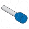 Imagem de extremidade de cabo isolada – tamanho medio – 075 mm?   azul