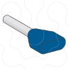 Imagem de extremidade de cabo duplo isolada – tamanho medio – 075 mm?   azul
