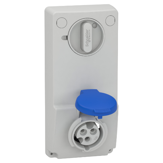 Imagem de Unika interlocked socket - 16 A - 2P + E - 200...250 V AC - IP44 - panel