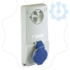 Imagem de Unika interlocked socket - 16 A - 2P + E - 200...250 V AC - IP44 - panel