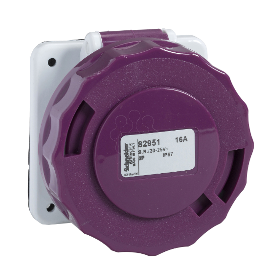 Imagem de PratiKa industrial socket - 16 A - 2P - 20...25 V AC - IP67