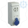 Imagem de Unika interlocked socket - 16 A - 2P + E - 200...250 V AC - IP44 - wall