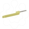 Imagem de ponteira simples com porta-referências – tamanho médio – 0,25 mm² - amarelo