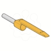 Imagem de ponteira simples com porta-referências – tamanho médio – 0,25 mm² - amarelo