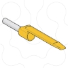 Imagem de ponteira simples com porta-referências – tamanho médio – 0,25 mm² - amarelo
