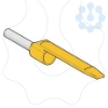 Imagem de ponteira simples com porta-referências – tamanho médio – 0,25 mm² - amarelo