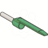 Imagem de ponteira simples com porta-referências – tamanho médio – 0,34 mm² - verde