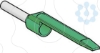 Imagem de ponteira simples com porta-referências – tamanho médio – 0,34 mm² - verde