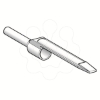 Imagem de ponteira simples com porta-referências – tamanho médio – 0,5 mm² - branco