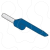 Imagem de ponteira simples com porta-referências – tamanho médio – 0,75 mm² - azul