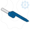 Imagem de ponteira simples com porta-referências – tamanho médio – 0,75 mm² - azul