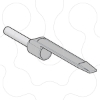 Imagem de ponteira simples com porta-referências – tamanho médio – 2,5 mm² - cinzento