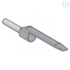 Imagem de ponteira simples com porta-referências – tamanho médio – 2,5 mm² - cinzento