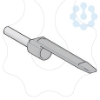Imagem de ponteira simples com porta-referências – tamanho médio – 2,5 mm² - cinzento