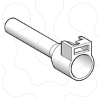 Imagem de ponteira simples p/ lingueta porta-ref. de encaixar – tm médio – 16 mm2 - branco