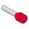 Imagem de ponteira simples – tamanho curto – 1 mm2 - vermelho