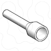 Imagem de ponteira simples – tamanho curto – 1,5 mm2 - preto