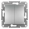 Imagem de Asfora - Comutador de escada duplo - 10A - Aluminio